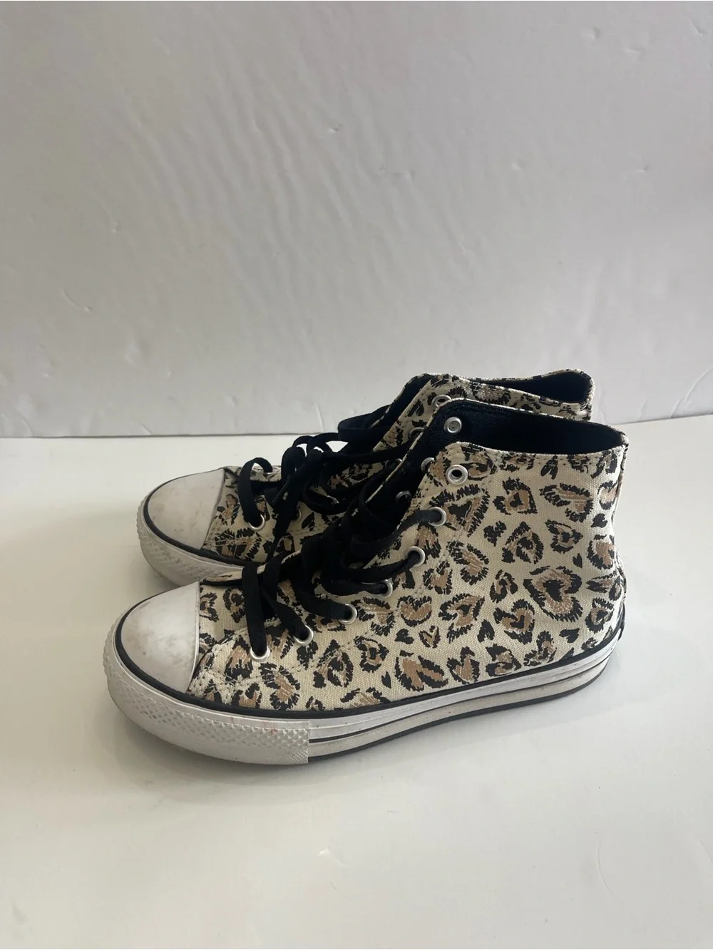 Converse Chuck Taylor All Star Leopard Print Platform High Top Youth Size 5